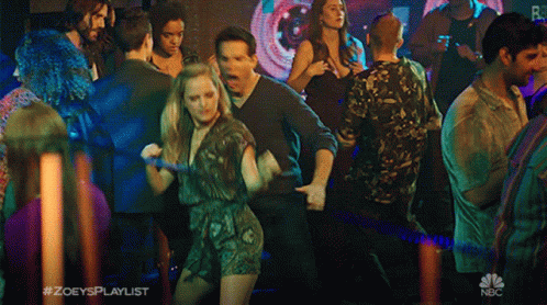Man And Woman Dancing With Hashtag Zoeysplaylist GIF