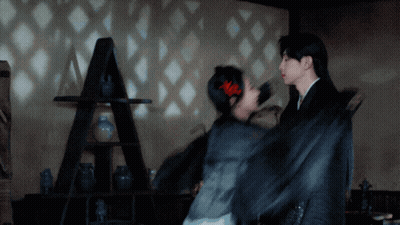 Man And Woman Dancing With Ladder GIF
