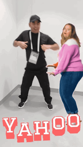 Man And Woman Dancing Yahoo GIF