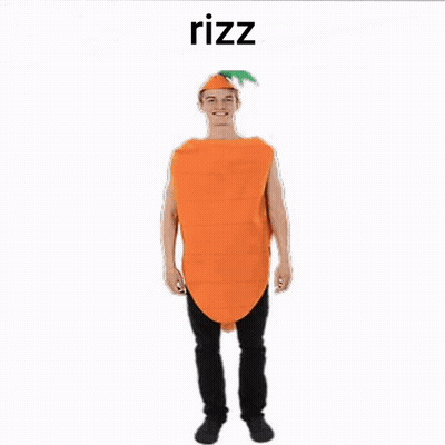 Man And Woman Dressed As Carrots With Rizz GIF