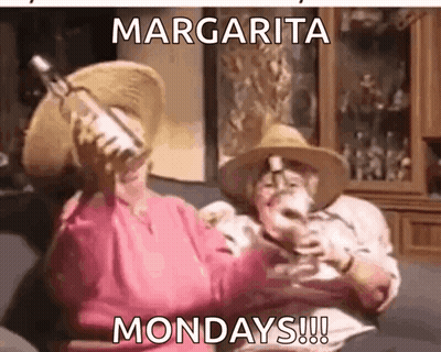 Man And Woman Drinking Margaritas GIF