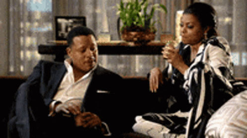 Man And Woman Drinking Wine GIF
