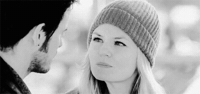 Man And Woman Eye To Eye Black And White GIF