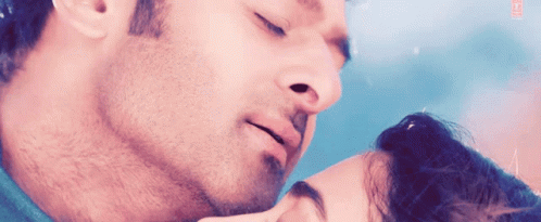 Man And Woman Faces With Blue Sky GIF