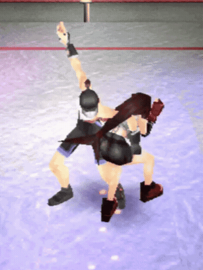 Man And Woman Fighting In Video Game GIF