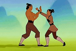 Man And Woman Fighting On Field GIF