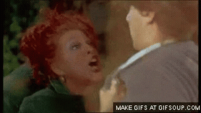 Man And Woman Fighting Red Hair GIF