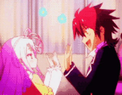 Man And Woman High Fiving GIF