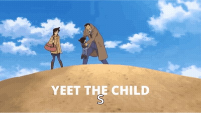 Man And Woman Holding Child Yeet The Child GIF