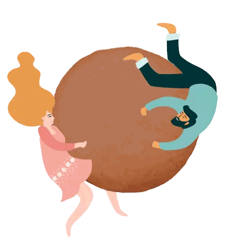 Man And Woman Holding Cookie Says Moja Srecu Sticker
