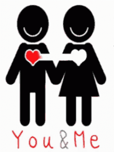 Man And Woman Holding Hands You And Me GIF