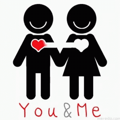 Man And Woman Holding Hands You & Me GIF
