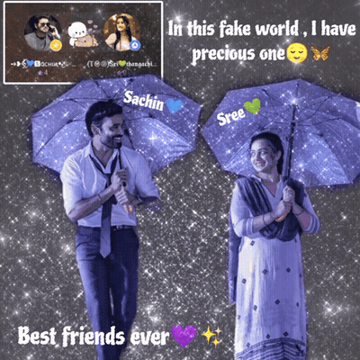 Man And Woman Holding Umbrellas Best Friends GIF