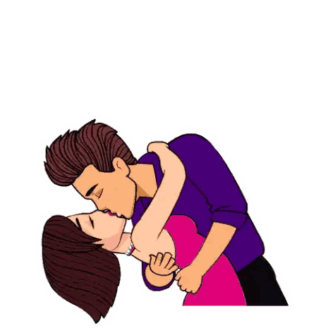 Man And Woman Hugging Sticker
