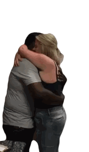 Man And Woman Hugging Sticker