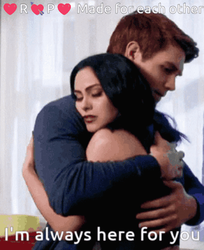 Man And Woman Hugging Always Here For You GIF