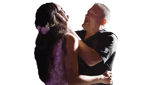 Man And Woman Hugging And Kissing Sticker