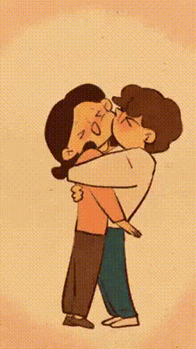 Man And Woman Hugging And Kissing GIF
