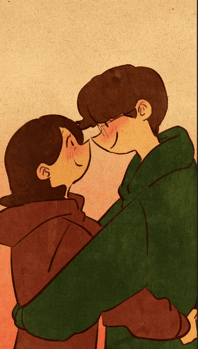 Man And Woman Hugging And Kissing GIF