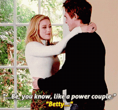 Man And Woman Hugging Be You Know Like A Power Couple GIF