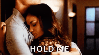 Man And Woman Hugging Hold Me GIF