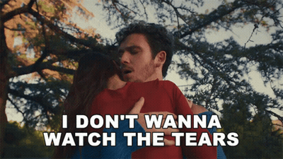 Man And Woman Hugging I Don't Wanna Watch The Tears GIF