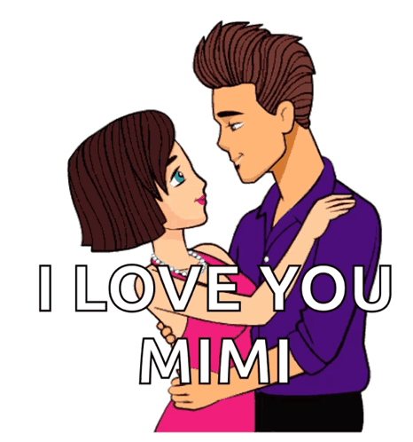 Man And Woman Hugging I Love You Mimi GIF