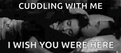 Man And Woman Hugging In Bed GIF