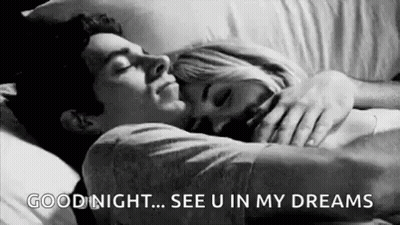 Man And Woman Hugging In Bed GIF