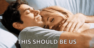 Man And Woman Hugging In Bed This Should Be Us GIF