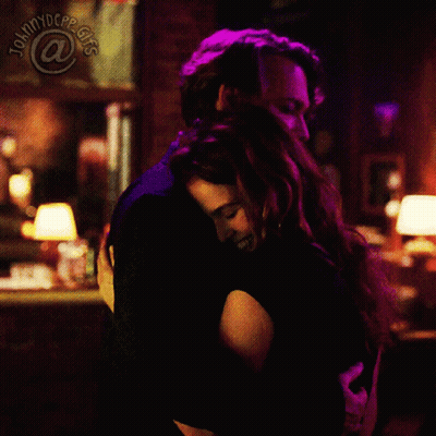Man And Woman Hugging In Dark Room Johnnydeepgifs GIF