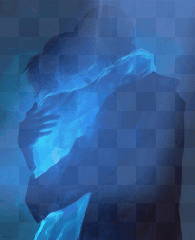 Man And Woman Hugging In Dark Room GIF