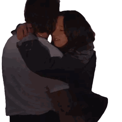 Man And Woman Hugging Sticker