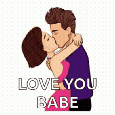 Man And Woman Hugging Love You Babe GIF