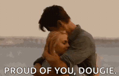 Man And Woman Hugging Proud Of You Dougie GIF