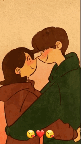 Man And Woman Hugging GIF