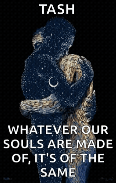Man And Woman Hugging Whatever Our Souls Are Made Of It's Of The Same GIF