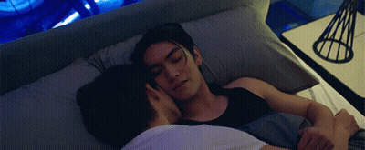 Man And Woman Hugging While Sleeping GIF