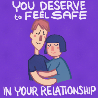 Man And Woman Hugging You Deserve To Feel Safe In Your Relationship GIF