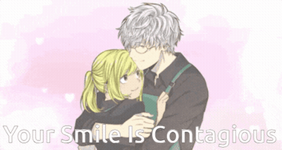 Man And Woman Hugging Your Smile Is Contagious GIF