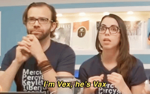 Man And Woman I'm Vex He's Vax GIF