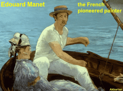 Man And Woman In A Boat By Edouard Manet GIF