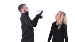 Man And Woman In A Cat Fight GIF