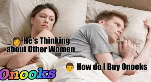 Man And Woman In Bed Thinking About Other Women GIF