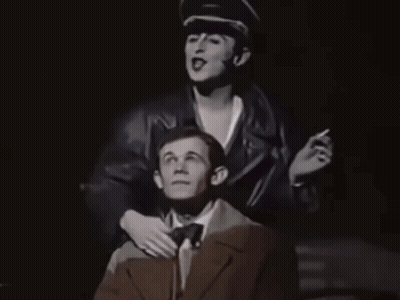 Man And Woman In Black And White GIF