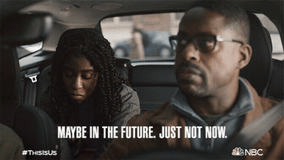 Man And Woman In Car Saying Maybe In The Future Just Not Now GIF