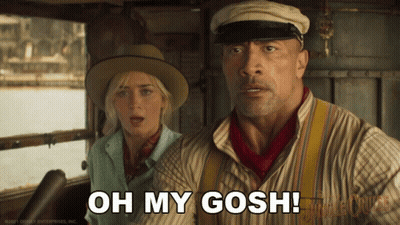Man And Woman In Car Saying Oh My Gosh GIF