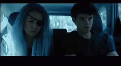 Man And Woman In Car Woman With Eye Patch GIF