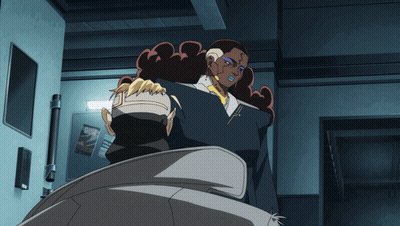 Man And Woman In Dark Room GIF