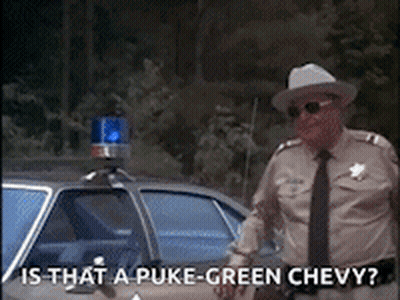 Man And Woman In Front Of Car And Police Officer GIF